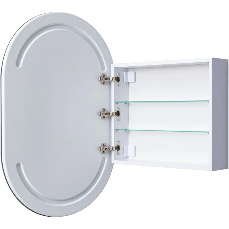 Зеркальный шкаф Aquanet Монте 60 белый, с LED подсветкой