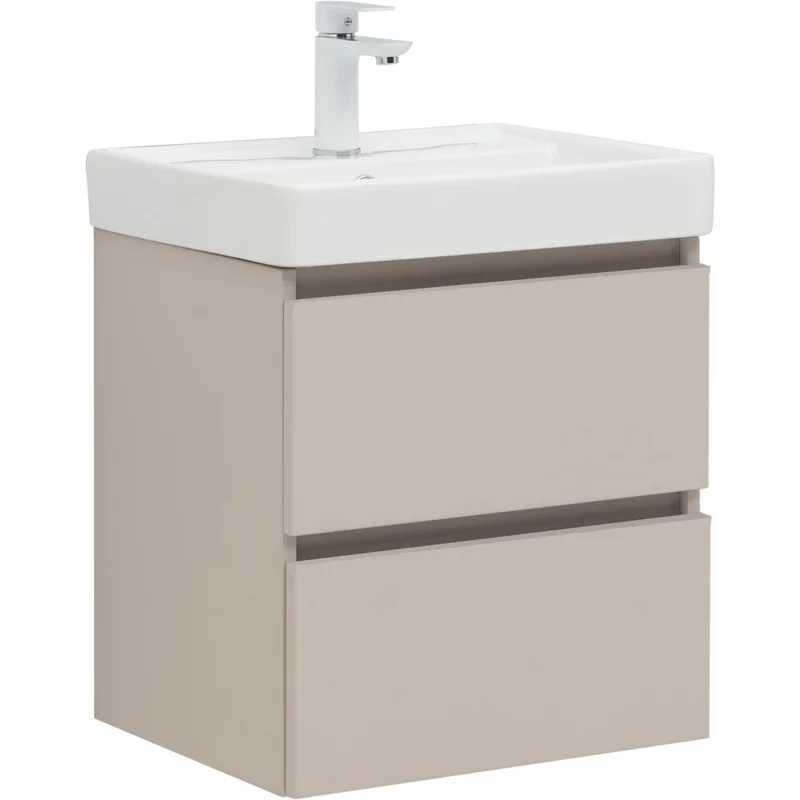 Тумба под раковину Aquanet Вега 2.0 50 бежевый