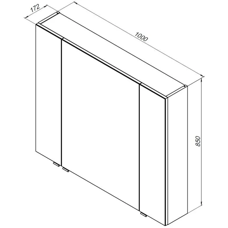 Зеркальный шкаф Aquanet Алвита New 100 Белый матовый