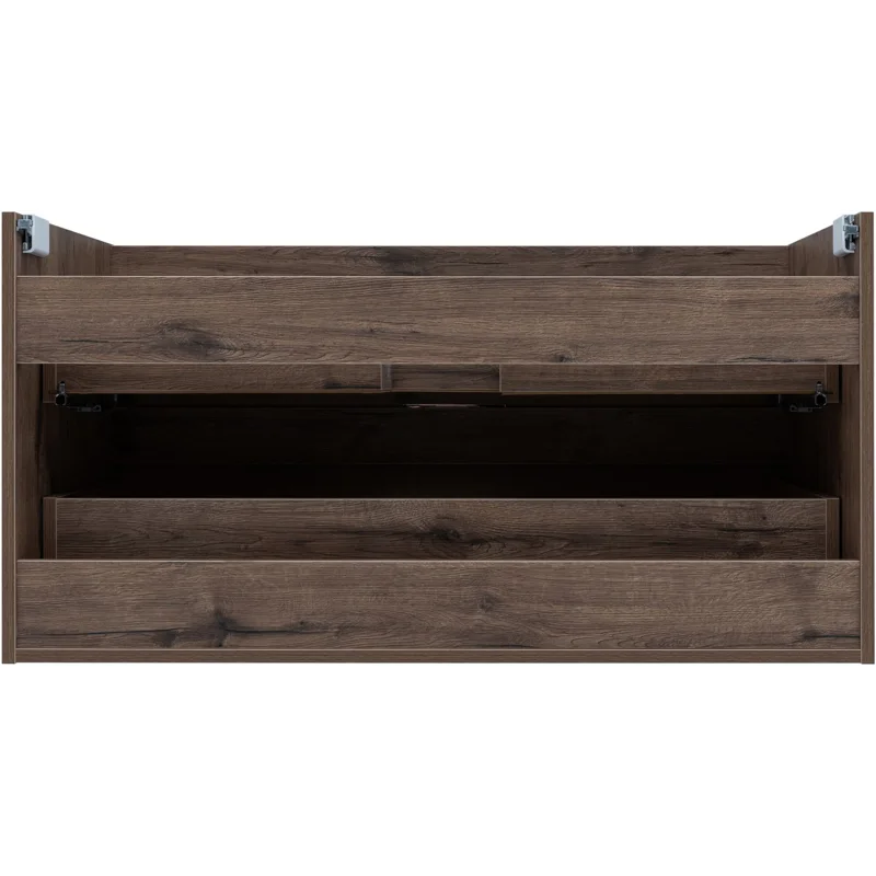 Тумба под раковину Aquanet Алвита New 100 2 ящика, дуб веллингтон табак