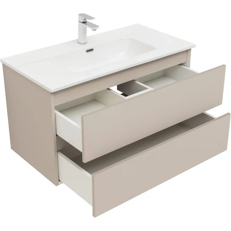 Тумба под раковину Aquanet Вега 2.0 90 бежевый
