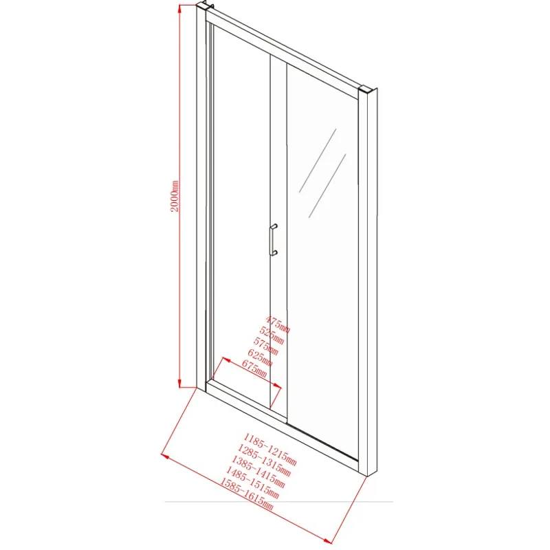 Душевая дверь Aquanet Alfa NAA6121 160, прозрачное стекло