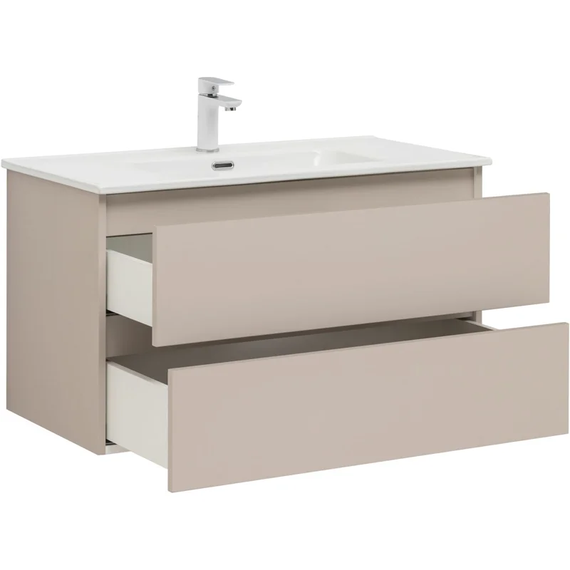Тумба под раковину Aquanet Вега 2.0 90 бежевый