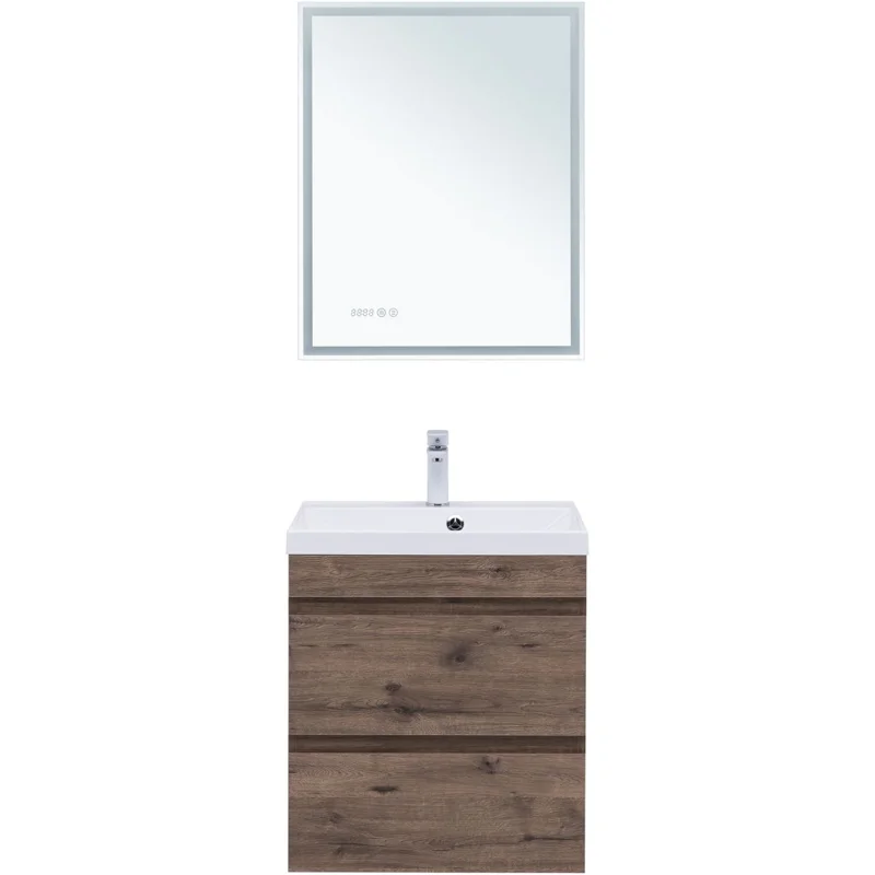 Тумба под раковину Aquanet Нота New 60 дуб веллингтон табак