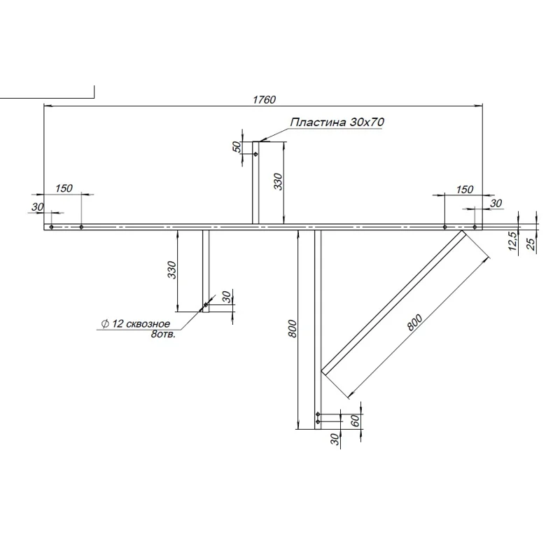 Каркас сварной для акриловой ванны Aquanet Capri 160x100 L/R