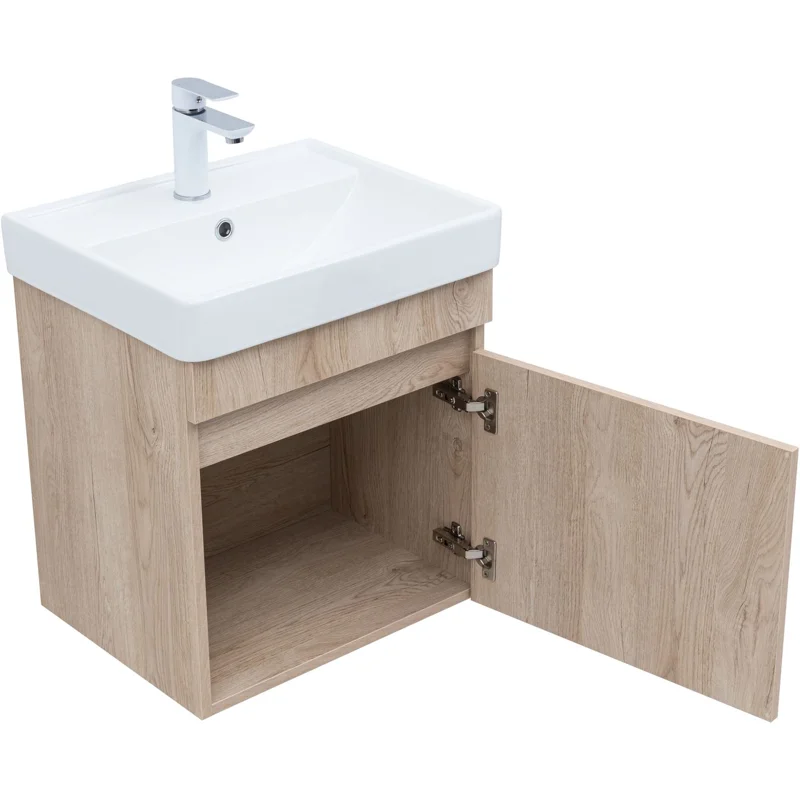 Тумба под раковину Aquanet Оптима 50 дуб светлый