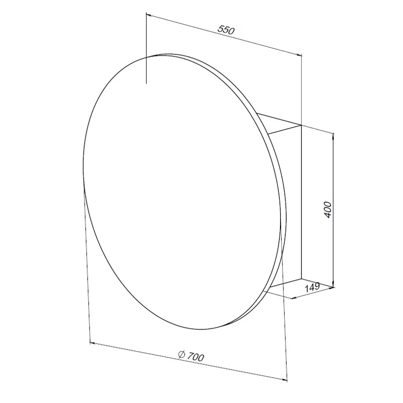 Зеркальный шкаф Aquanet Оптима 70 белый, с LED подсветкой