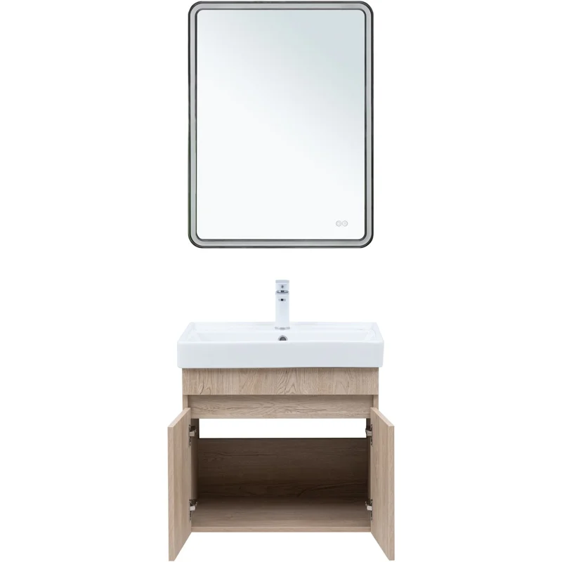 Тумба под раковину Aquanet Оптима 60 дуб светлый