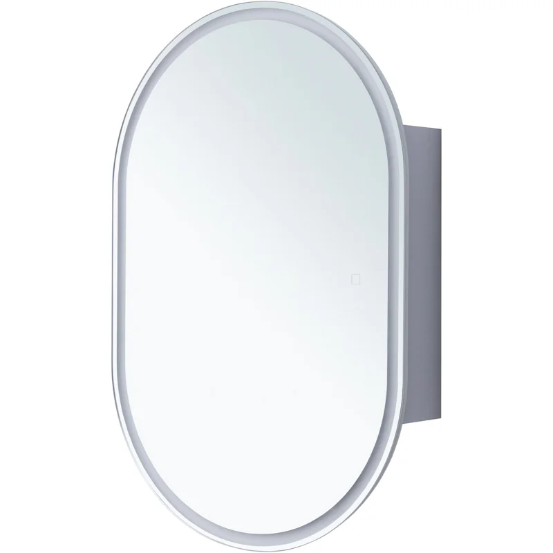 Зеркальный шкаф Aquanet Монте 60 белый, с LED подсветкой