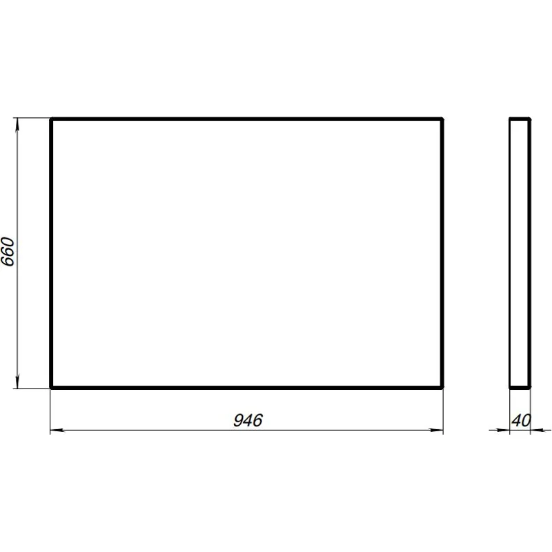Боковой экран Aquanet Vega 100