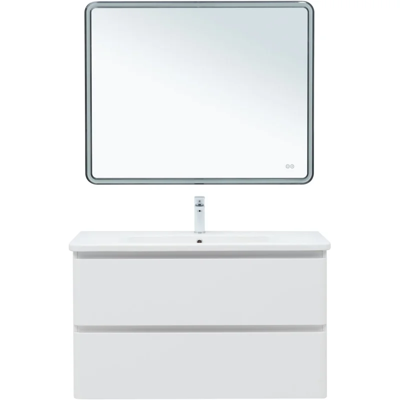 Тумба под раковину Aquanet Эмбер 105 белый матовый