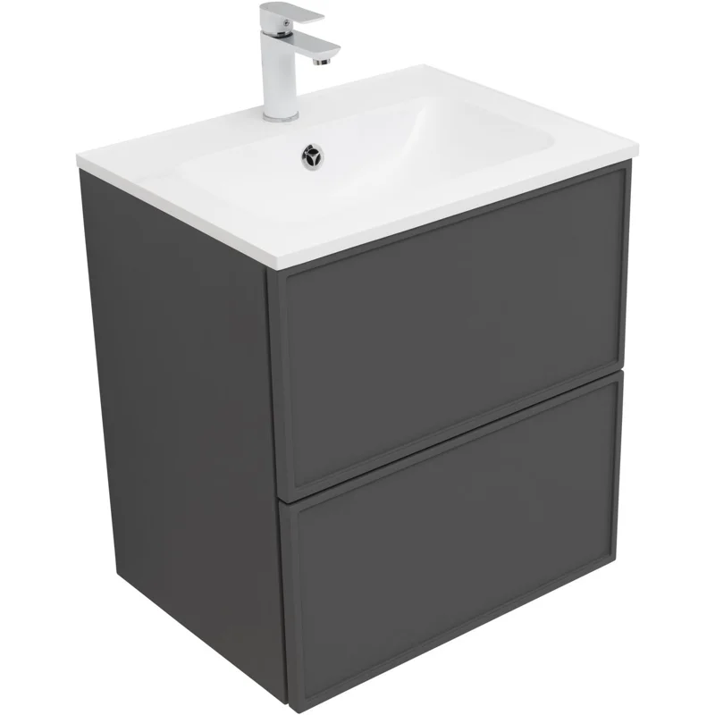 Тумба под раковину Aquanet Арт 60 ясень графит