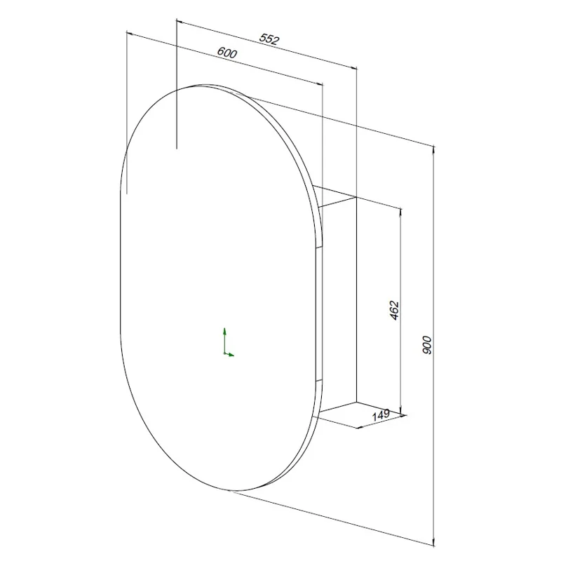 Зеркальный шкаф Aquanet Монте 60 белый, с LED подсветкой