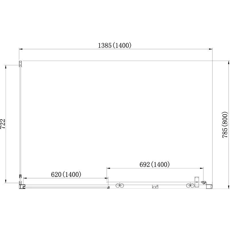 Душевой уголок Aquanet Alfa NAA1131 140x80, прозрачное стекло
