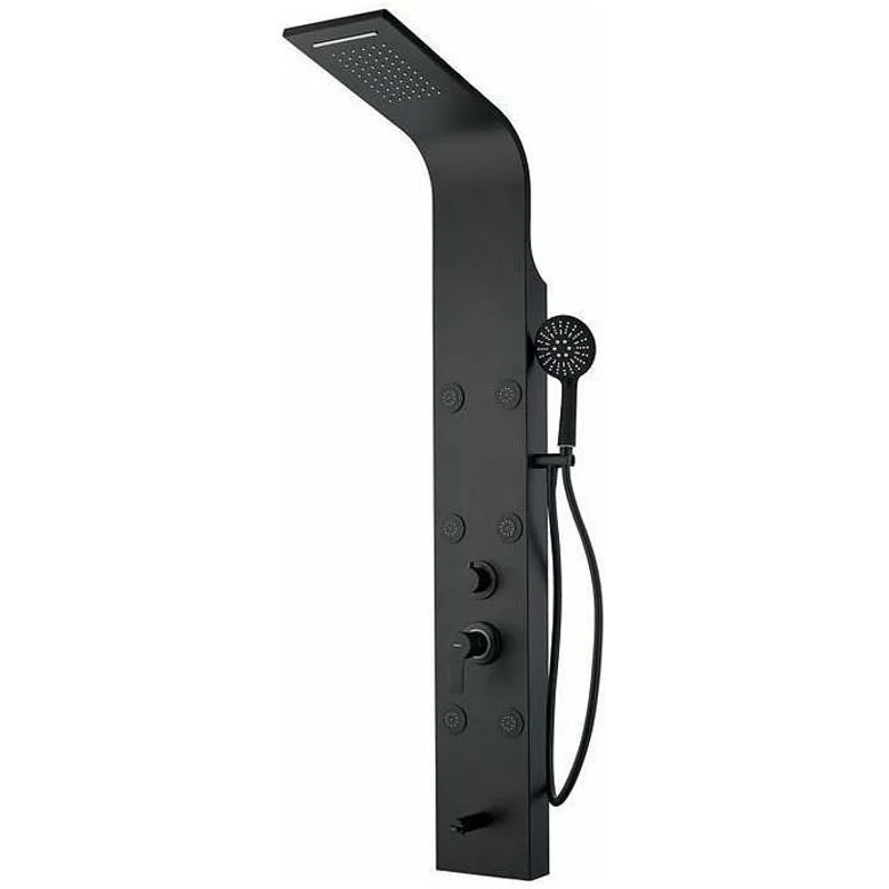 Душевая панель Galaxy Black с гидромассажем и изливом