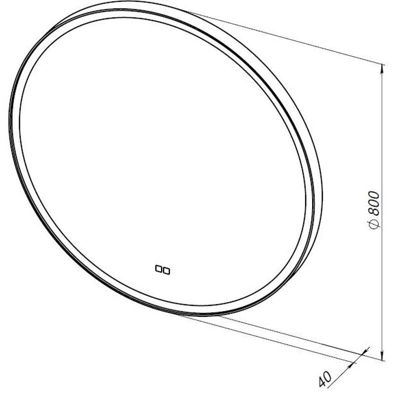 Зеркало Aquanet Тренд 80 черный