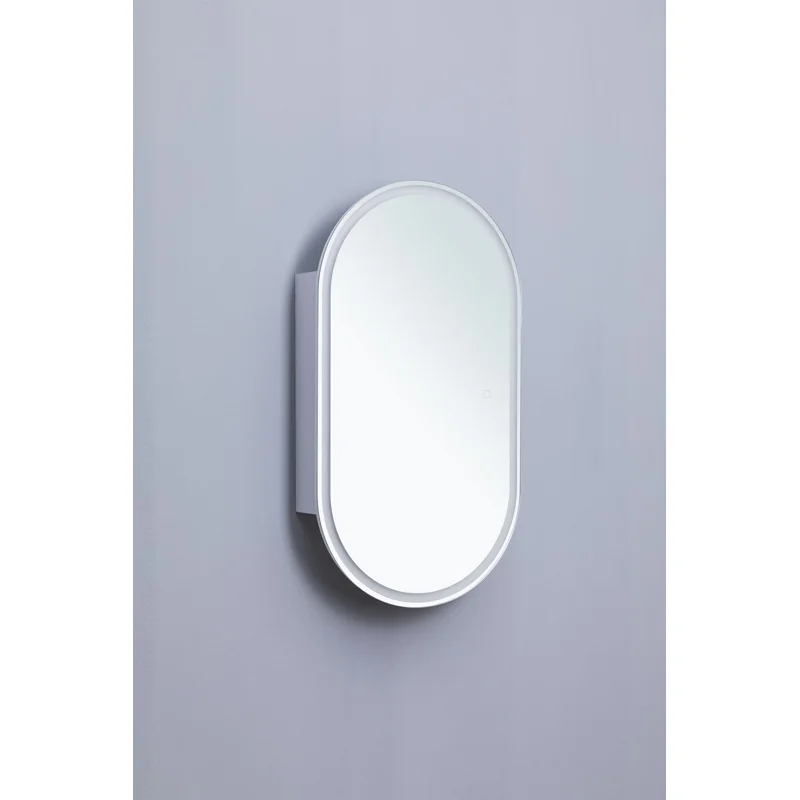 Зеркальный шкаф Aquanet Монте 50 белый, с LED подсветкой