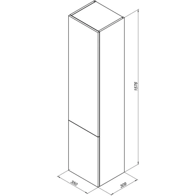 Шкаф-пенал Aquanet Алвита 35 белый