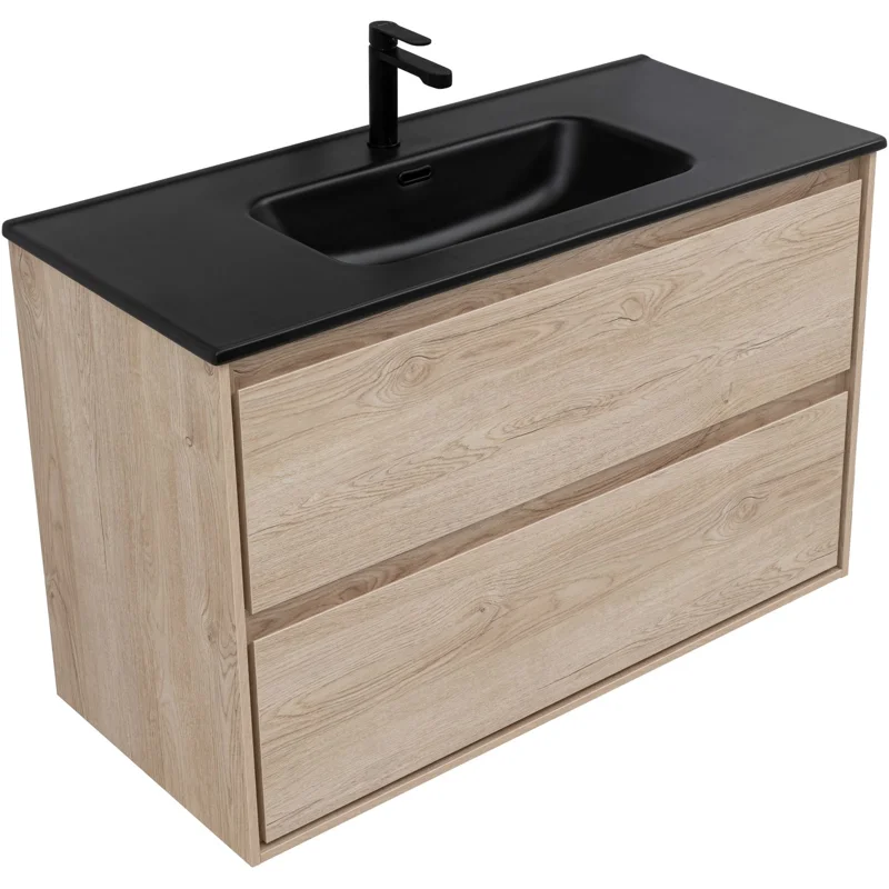 Тумба под раковину Aquanet Милан 100 дуб светлый