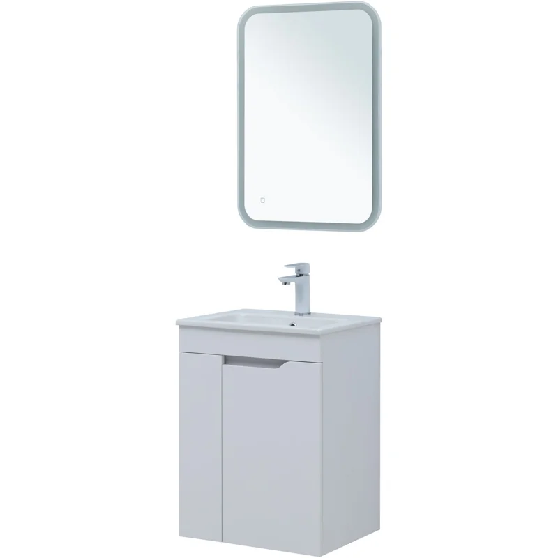 Тумба под раковину Aquanet Практика 50 белый матовый