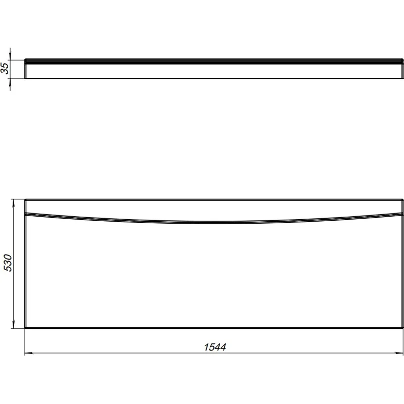 Фронтальный экран Aquanet Bright 155