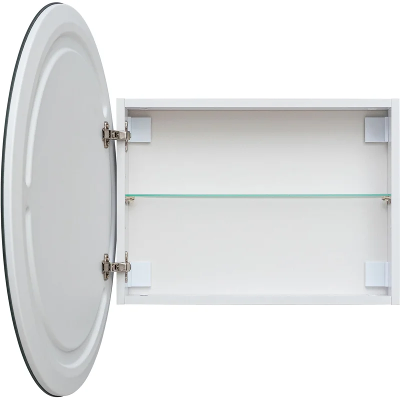 Зеркальный шкаф Aquanet Оптима 80 белый, с LED подсветкой