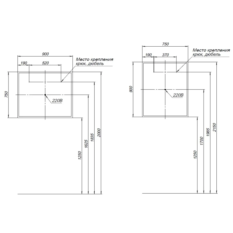 Зеркало Aquanet Оптима 90 белый матовый