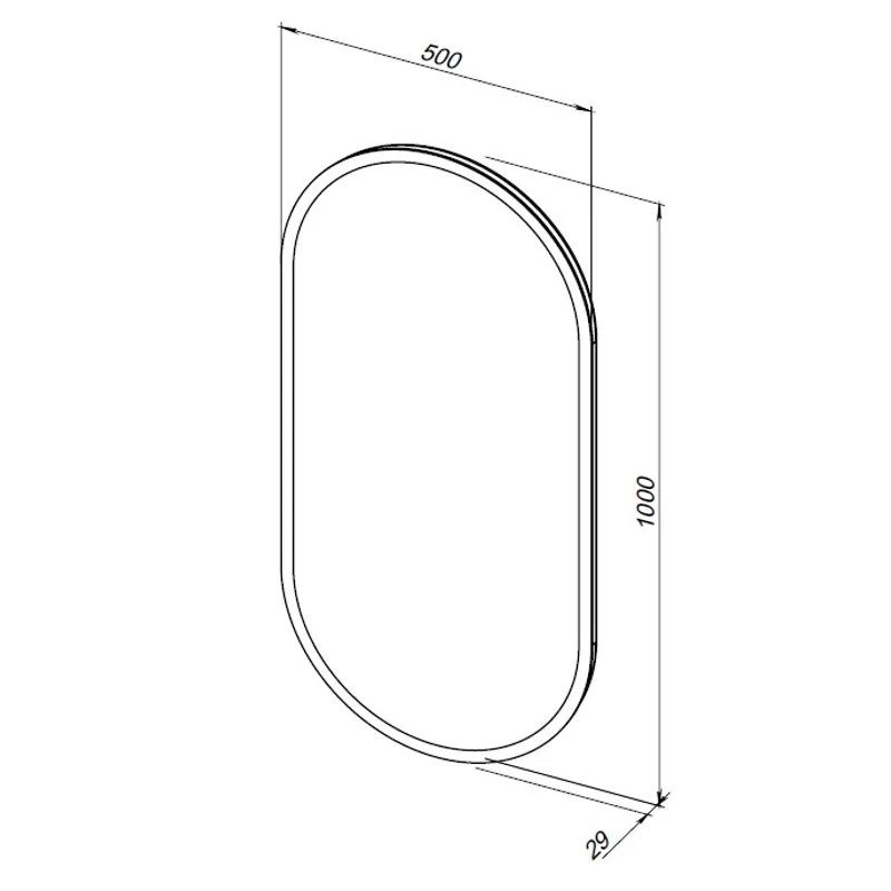 Зеркало Aquanet Монте 50 белый матовый