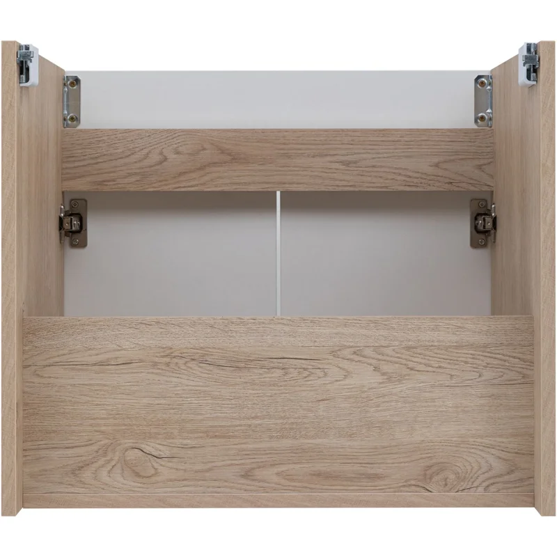 Тумба под раковину Aquanet Оптима 60 дуб светлый/белый сатин