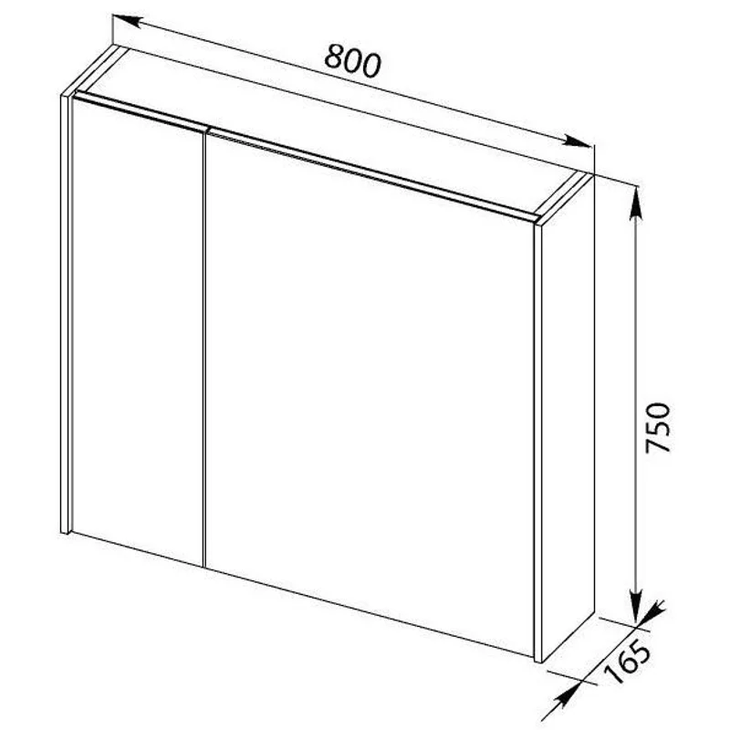 Зеркальный шкаф Aquanet Латина 80 белый