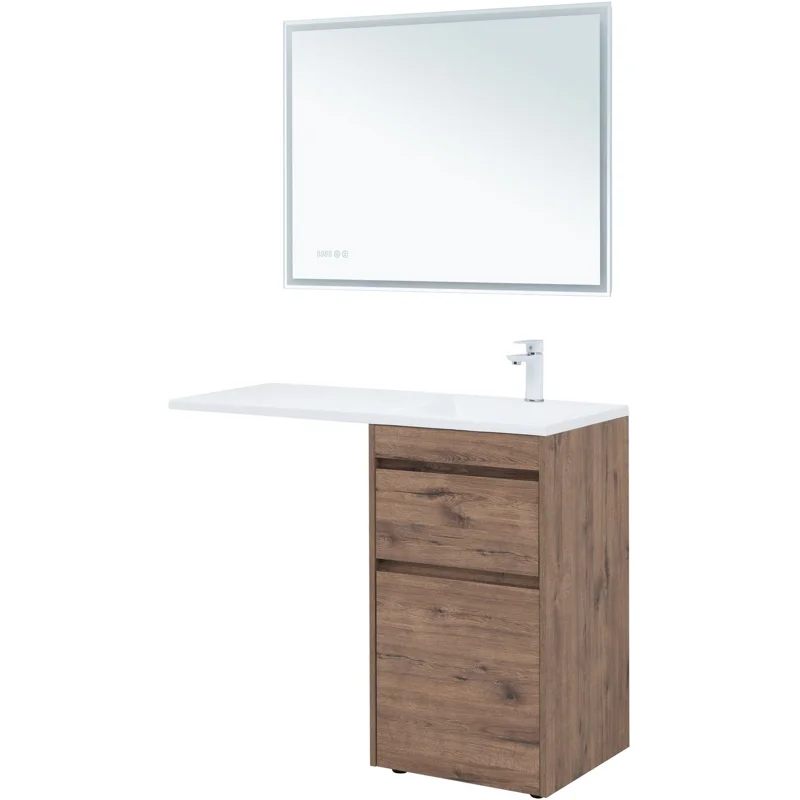 Тумба под раковину Aquanet Токио 48 дуб веллингтон (напольная 2 ящика)