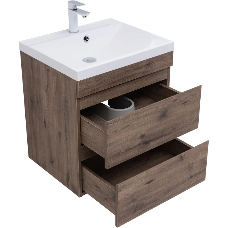 Тумба под раковину Aquanet Нота New 60 дуб веллингтон табак