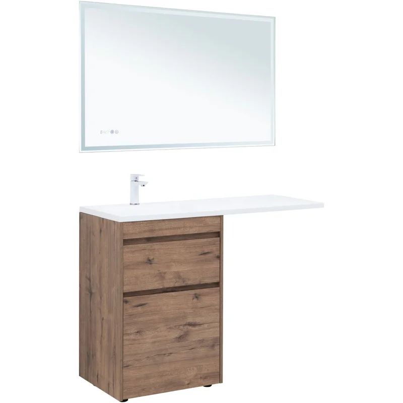 Тумба под раковину Aquanet Токио 58 дуб веллингтон (напольная 2 ящика)