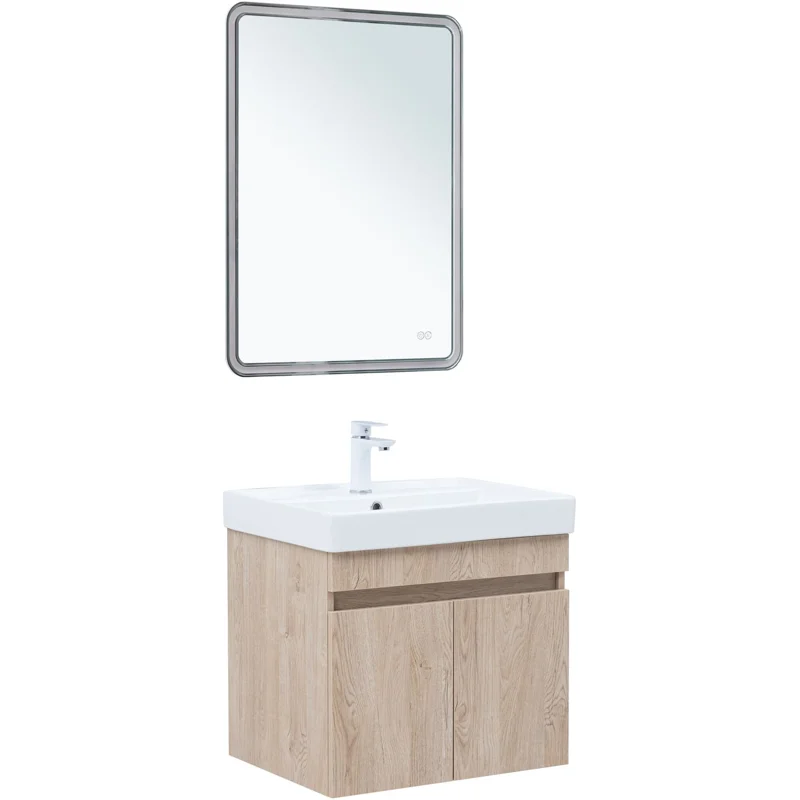 Тумба под раковину Aquanet Оптима 60 дуб светлый