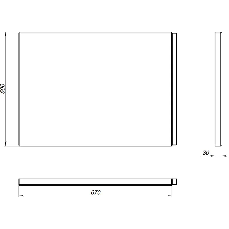 Боковой экран Aquanet Dali 70