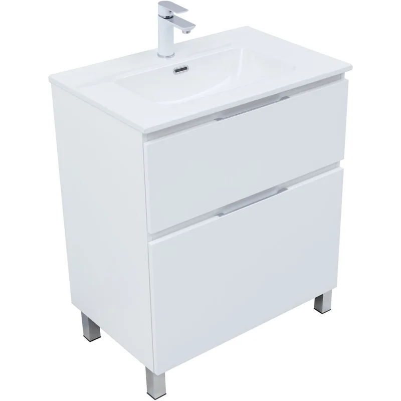 Тумба под раковину Aquanet Алвита New 70 напольная, белый матовый