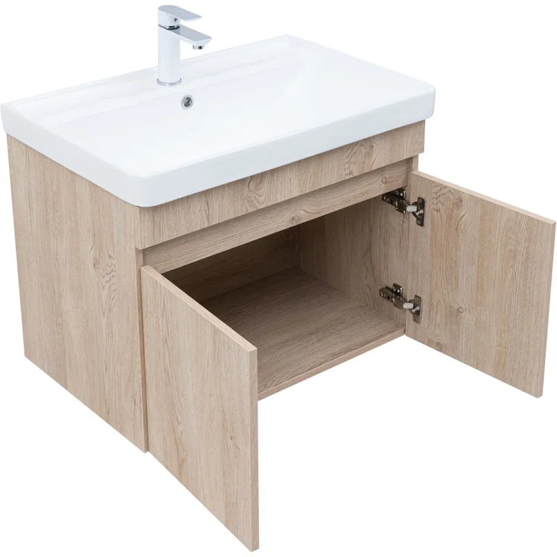 Тумба под раковину Aquanet Оптима 70 дуб светлый