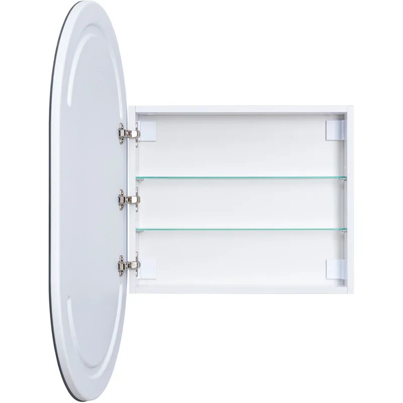 Зеркальный шкаф Aquanet Монте 60 белый, с LED подсветкой