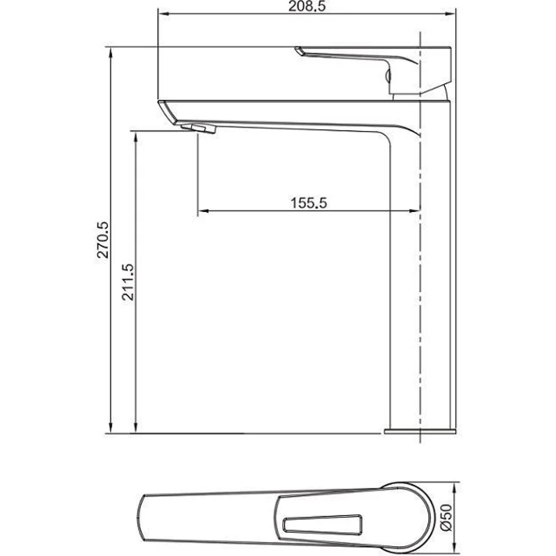 Смеситель для раковины Aquanet Logic AF320-11С