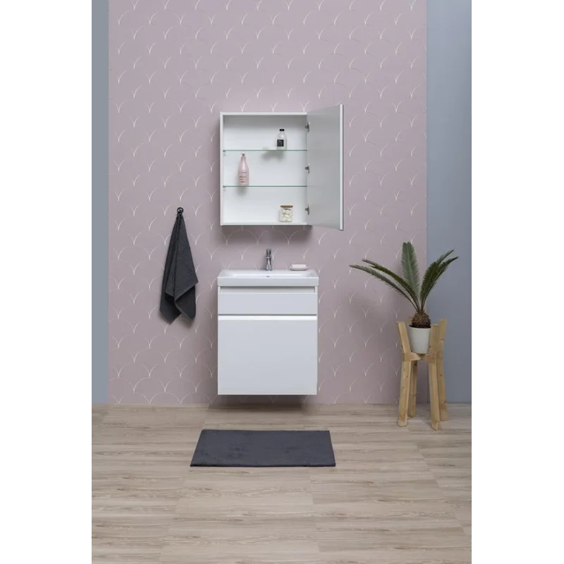 Зеркальный шкаф Aquanet Палермо 60 белый