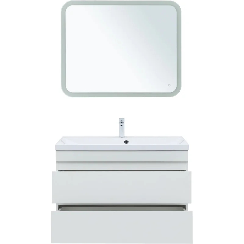 Тумба под раковину Aquanet Нота New 100 белый глянец