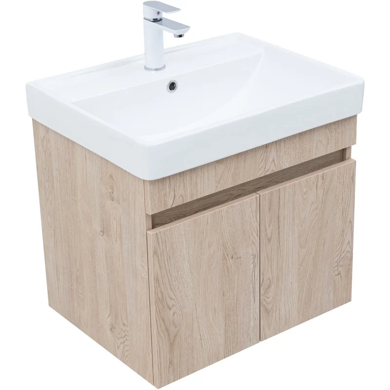 Тумба под раковину Aquanet Оптима 60 дуб светлый