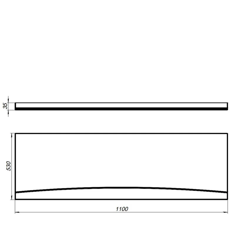 Фронтальный экран Aquanet Seed 110