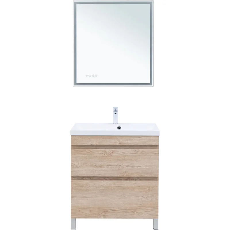 Тумба под раковину Aquanet Нота New 75 дуб светлый