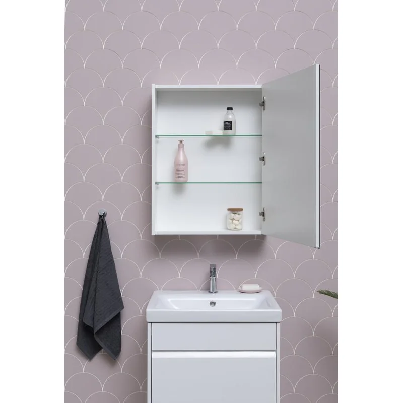 Зеркальный шкаф Aquanet Палермо 60 белый