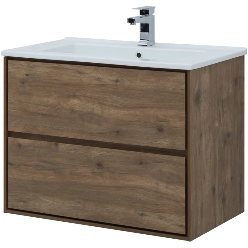 Тумба под раковину Aquanet Милан 85 дуб рустикальный