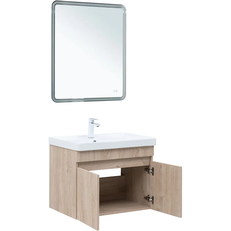 Тумба под раковину Aquanet Оптима 70 дуб светлый