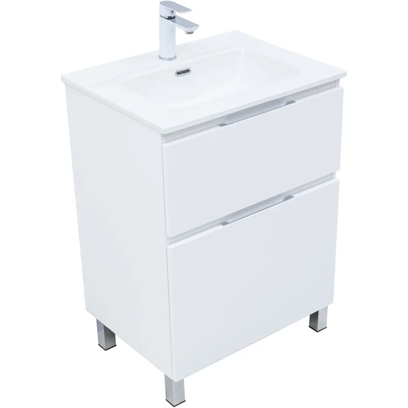 Тумба под раковину Aquanet Алвита New 60 напольная, белый матовый