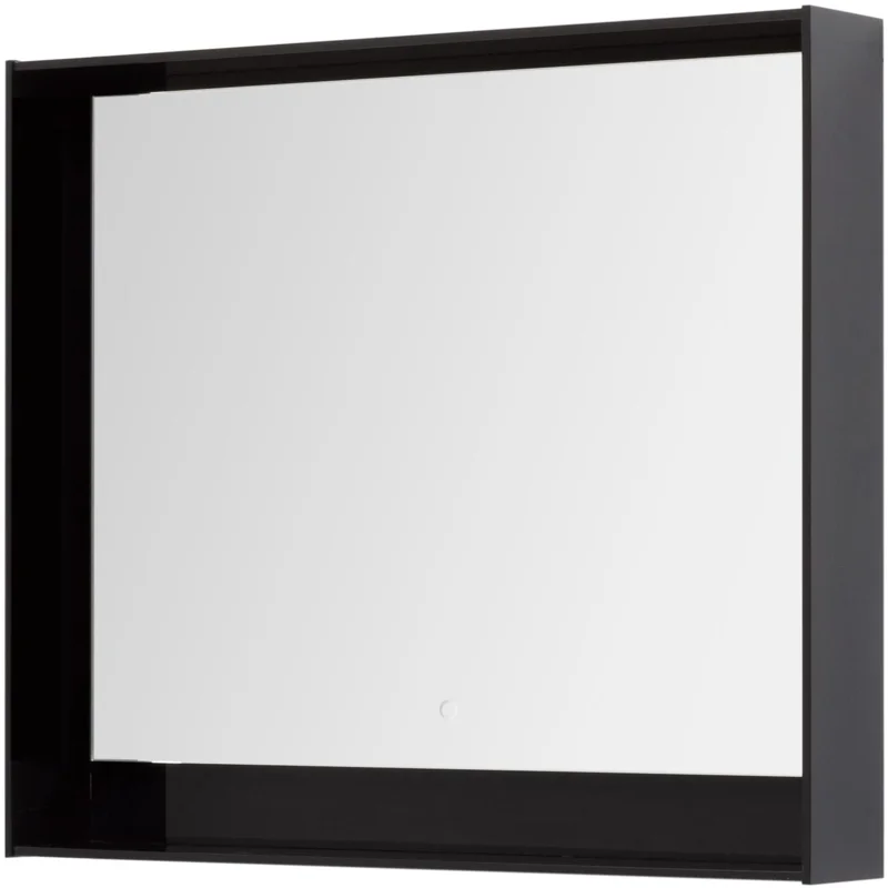 Зеркало Aquanet Милан 100 LED черный глянец