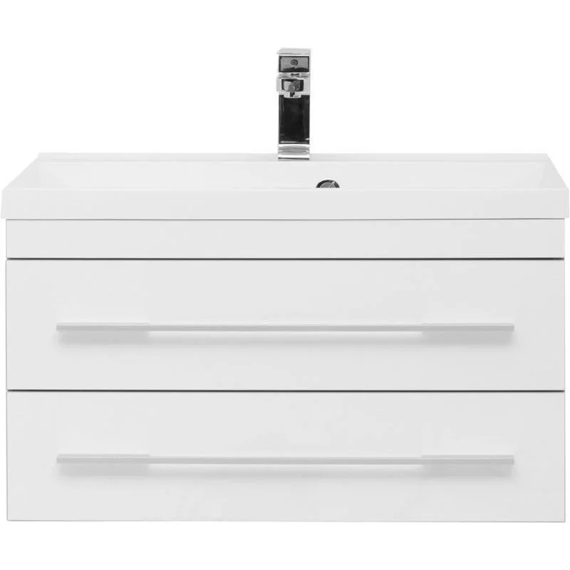 Тумба с раковиной Aquanet Верона 75 белый (подвесная 2 ящика)